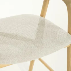 Barstoel Rayven Essen en stof Naturel (zithoogte 75cm) - Loft24.nl