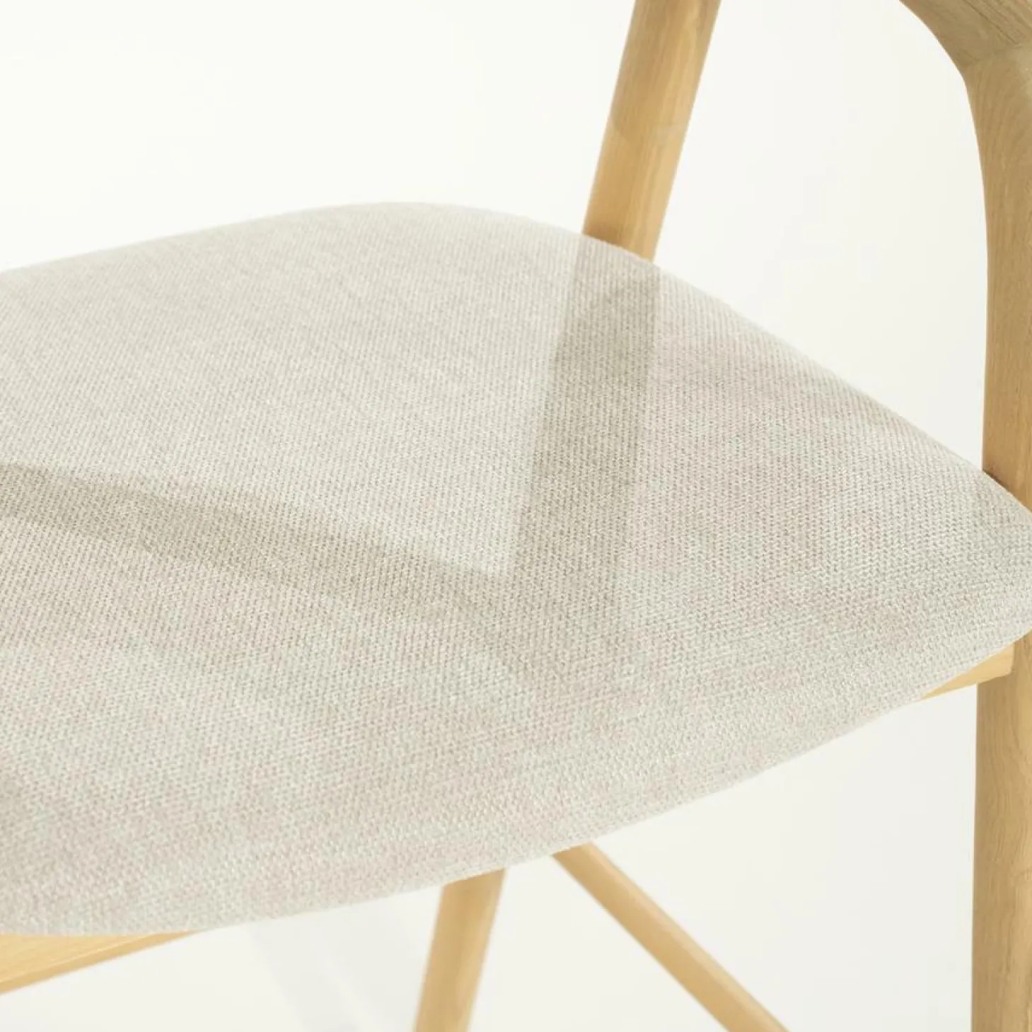 Barstoel Rayven Essen en stof Naturel (zithoogte 75cm) - Loft24.nl