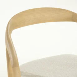 Barstoel Rayven Essen en stof Naturel (zithoogte 75cm) - Loft24.nl