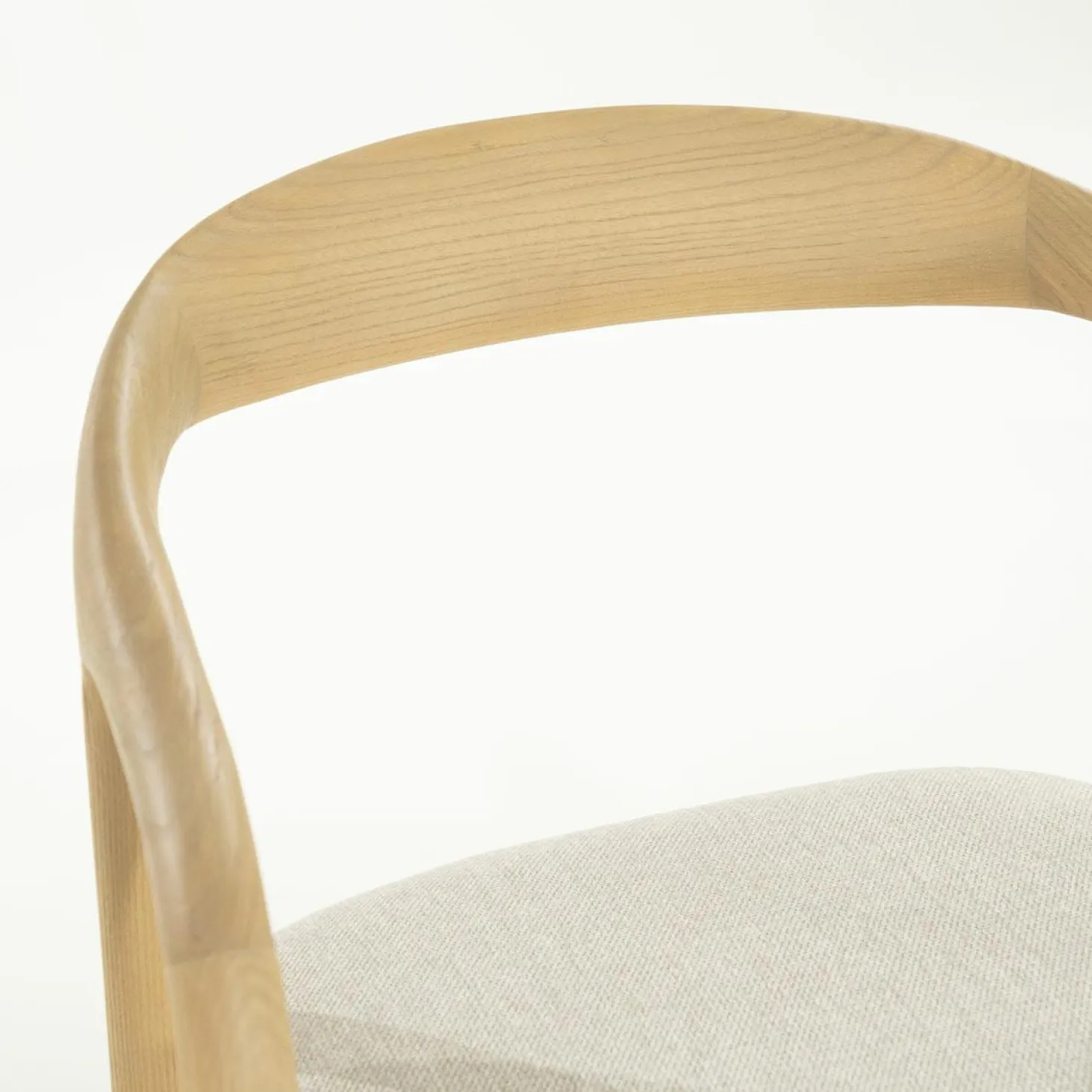 Barstoel Rayven Essen en stof Naturel (zithoogte 75cm) - Loft24.nl