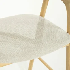 Barstoel Rayven Essen en stof Naturel (zithoogte 75cm) - Loft24.nl