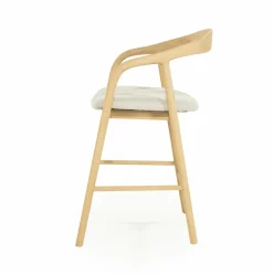 Barstoel Rayven Essen en stof Naturel (zithoogte 65cm) - Loft24.nl