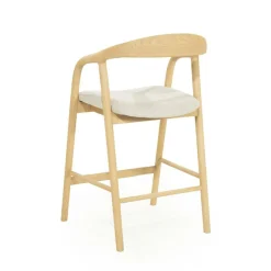 Barstoel Rayven Essen en stof Naturel (zithoogte 65cm) - Loft24.nl