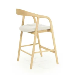 Barstoel Rayven Essen en stof Naturel (zithoogte 65cm) - Loft24.nl