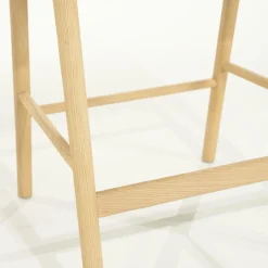 Barstoel Rayven Essen en stof Naturel (zithoogte 65cm) - Loft24.nl