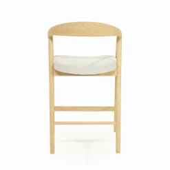 Barstoel Rayven Essen en stof Naturel (zithoogte 65cm) - Loft24.nl