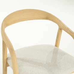 Barstoel Rayven Essen en stof Naturel (zithoogte 65cm) - Loft24.nl