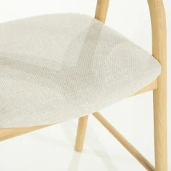 Barstoel Rayven Essen en stof Naturel (zithoogte 65cm) - Loft24.nl