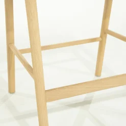 Barstoel Rayven Essen en stof Naturel (zithoogte 65cm) - Loft24.nl