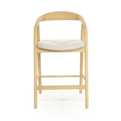 Barstoel Rayven Essen en stof Naturel (zithoogte 65cm) - Loft24.nl