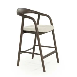 Barstoel Rayven Essen en stof Bruin (zithoogte 65cm) - Loft24.nl