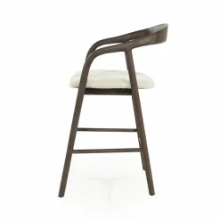 Barstoel Rayven Essen en stof Bruin (zithoogte 65cm) - Loft24.nl