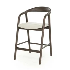 Barstoel Rayven Essen en stof Bruin (zithoogte 65cm) - Loft24.nl