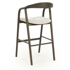 Barstoel Rayven Essen en stof Bruin (zithoogte 75cm) - Loft24.nl