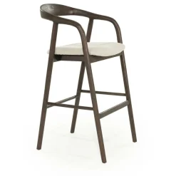 Barstoel Rayven Essen en stof Bruin (zithoogte 75cm) - Loft24.nl