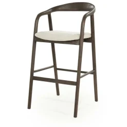 Barstoel Rayven Essen en stof Bruin (zithoogte 75cm) - Loft24.nl