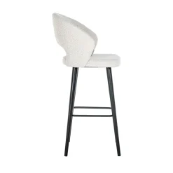 Barstoel Savoy Boucle Wit - zithoogte 82cm - Loft24.nl