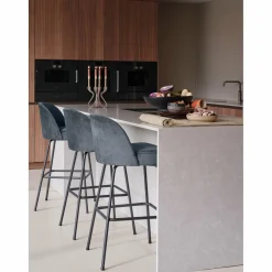 Barstoel Vogue Velvet - Teal (zithoogte 79cm) - Loft24.nl