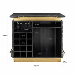 Bartafel Bombay Marmer - 120 x 67 cm - Loft24.nl