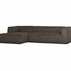 Bean hoekbank links grove ribstof mud - Loft24.nl