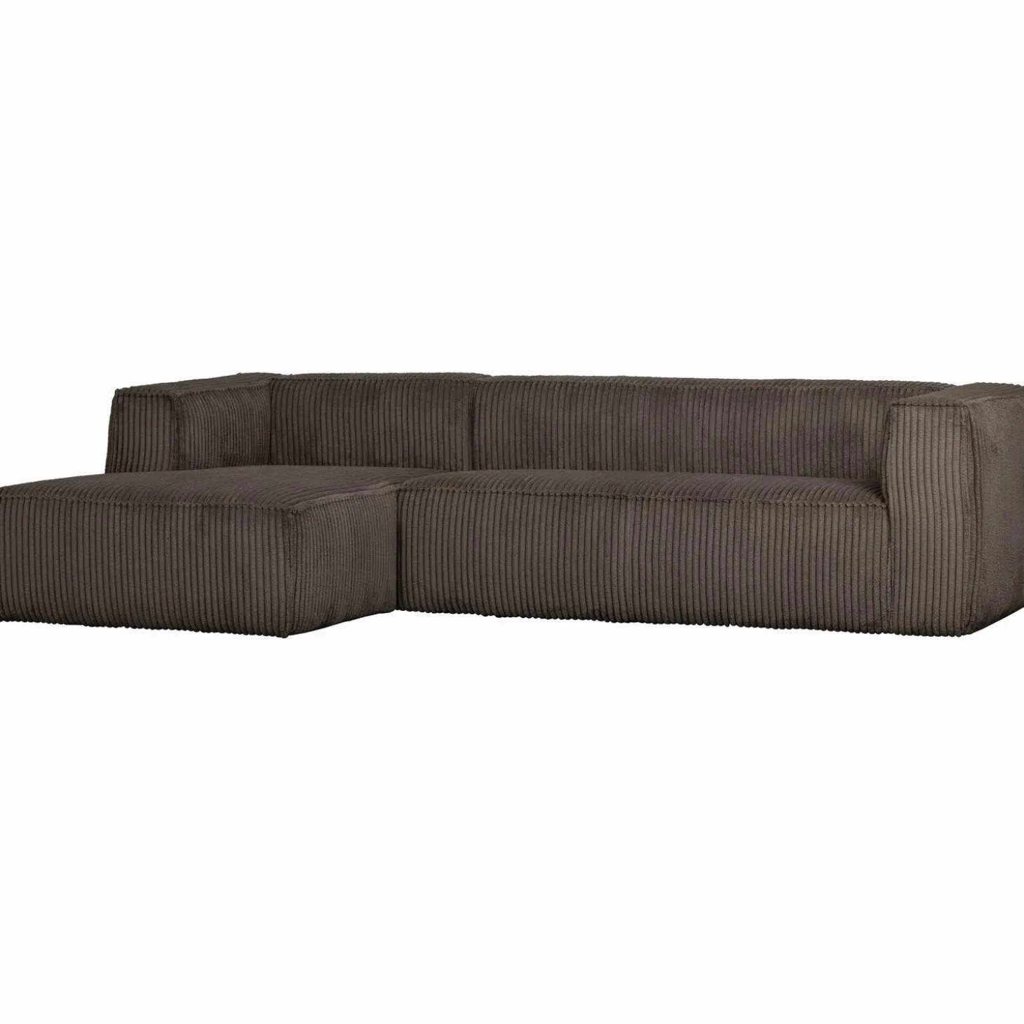 Bean hoekbank links grove ribstof mud - Loft24.nl