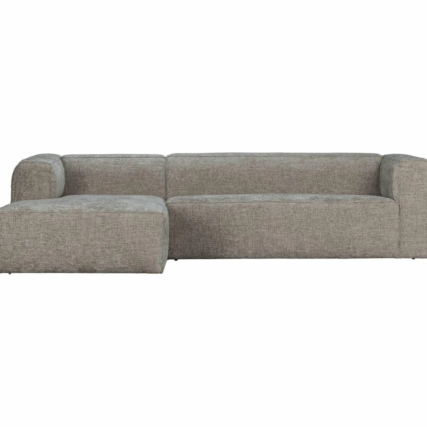 Bean hoekbank links grove melange stof travertin - Loft24.nl