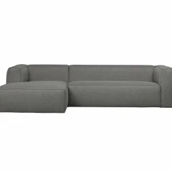 Bean hoekbank links incl. kussens middengrijs gemeleerd - Loft24.nl