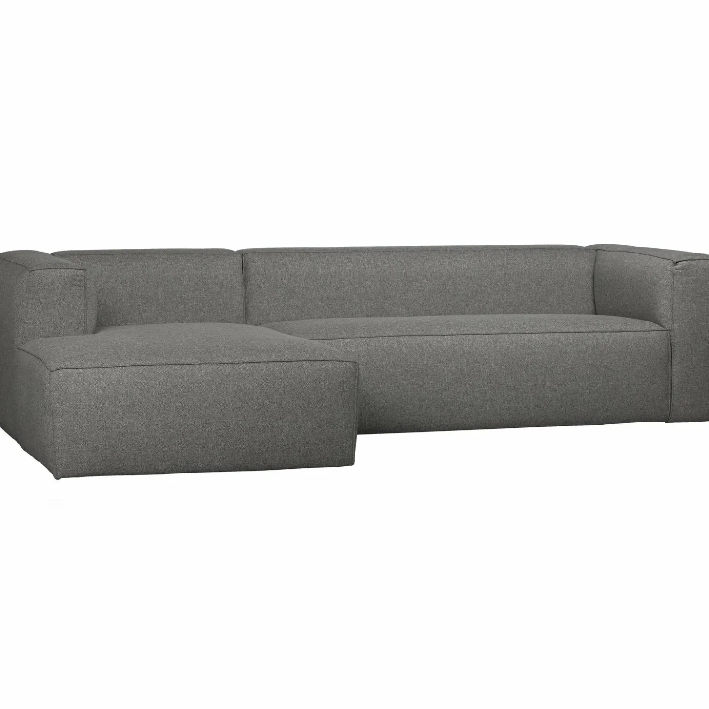 Bean hoekbank links incl. kussens middengrijs gemeleerd - Loft24.nl