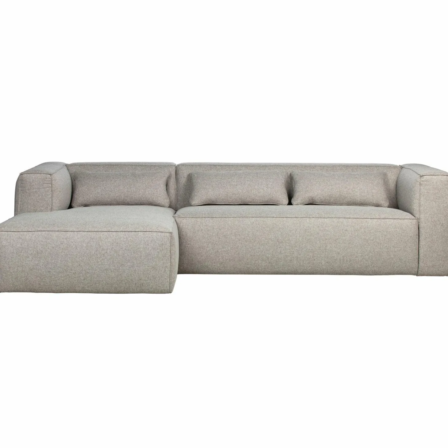 Bean hoekbank links incl. kussens lichtgrijs gemeleerd - Loft24.nl