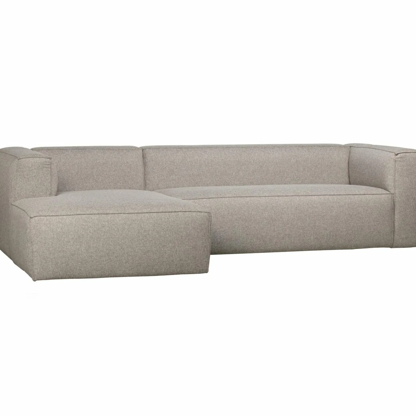 Bean hoekbank links incl. kussens lichtgrijs gemeleerd - Loft24.nl