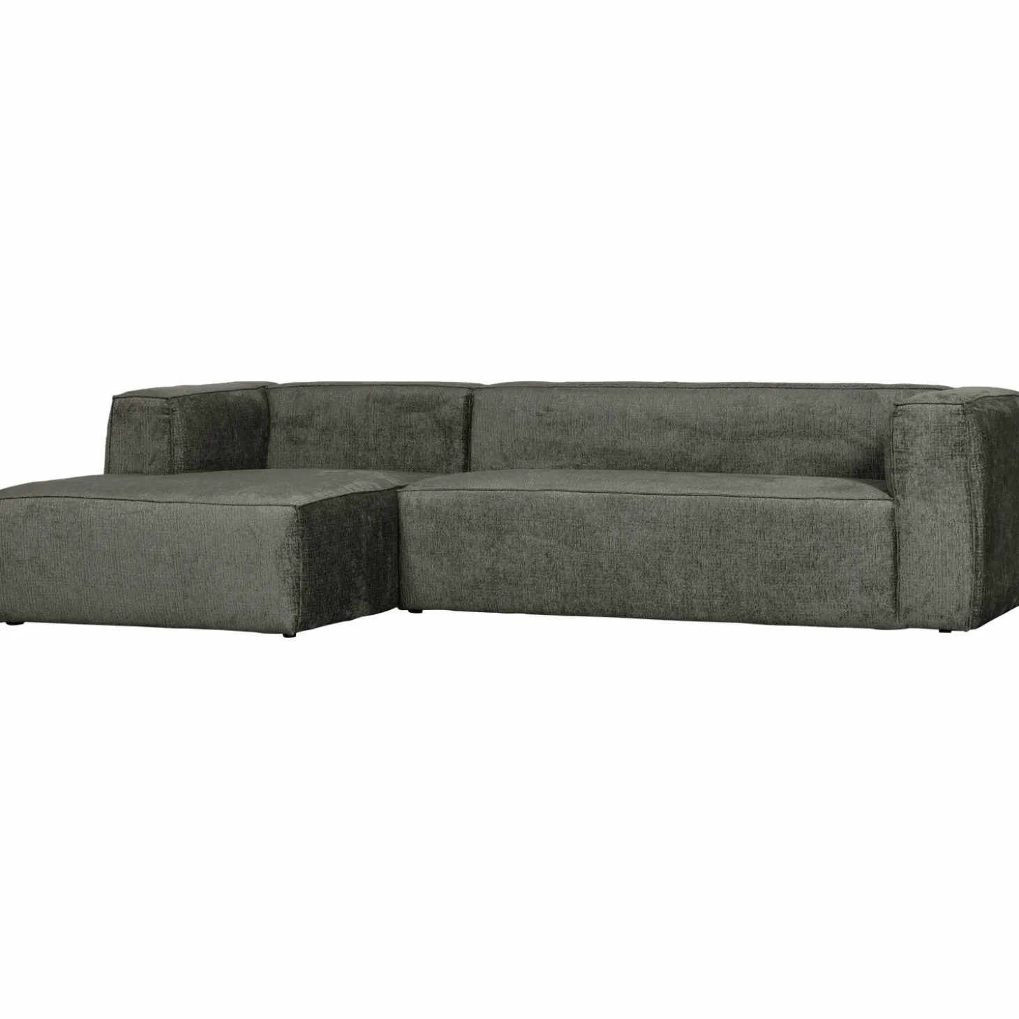 Bean hoekbank links structure velvet waterplant - Loft24.nl