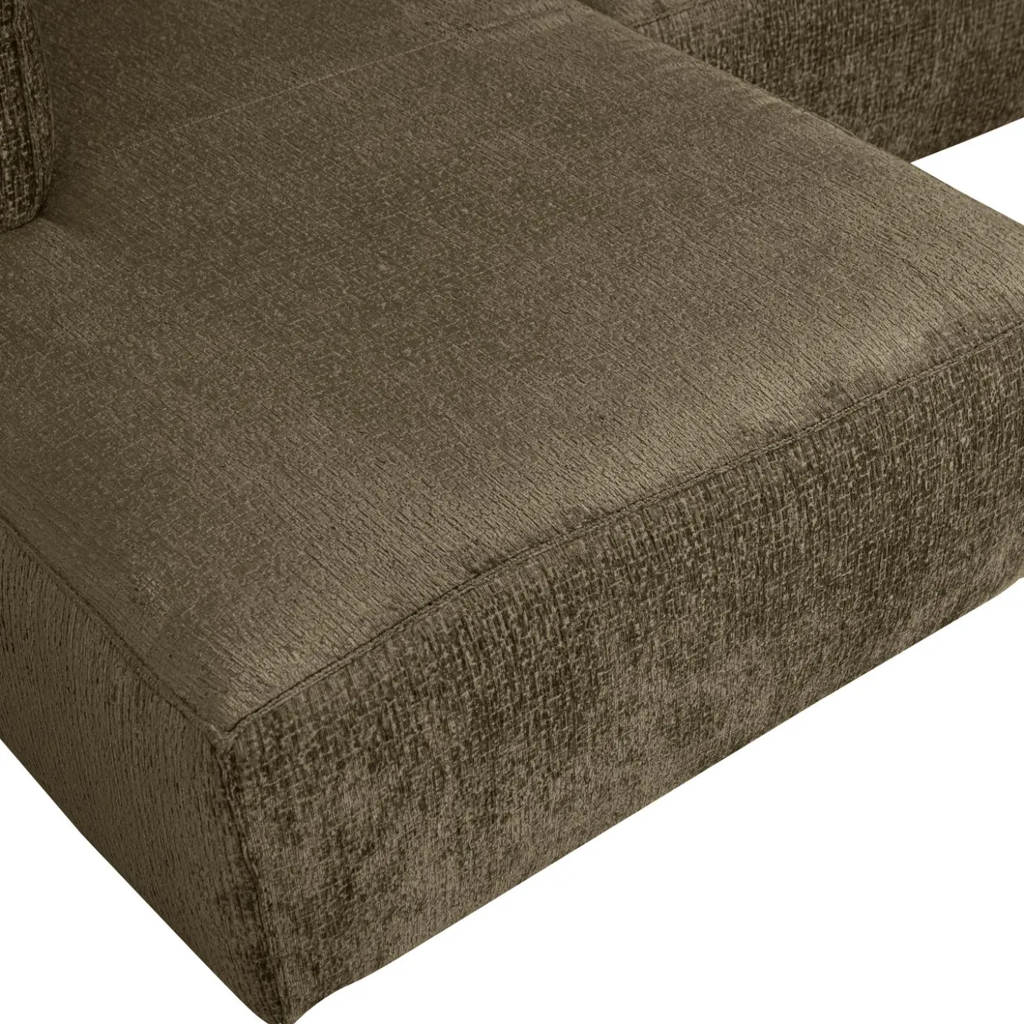 Bean hoekbank links structure velvet moss - Loft24.nl