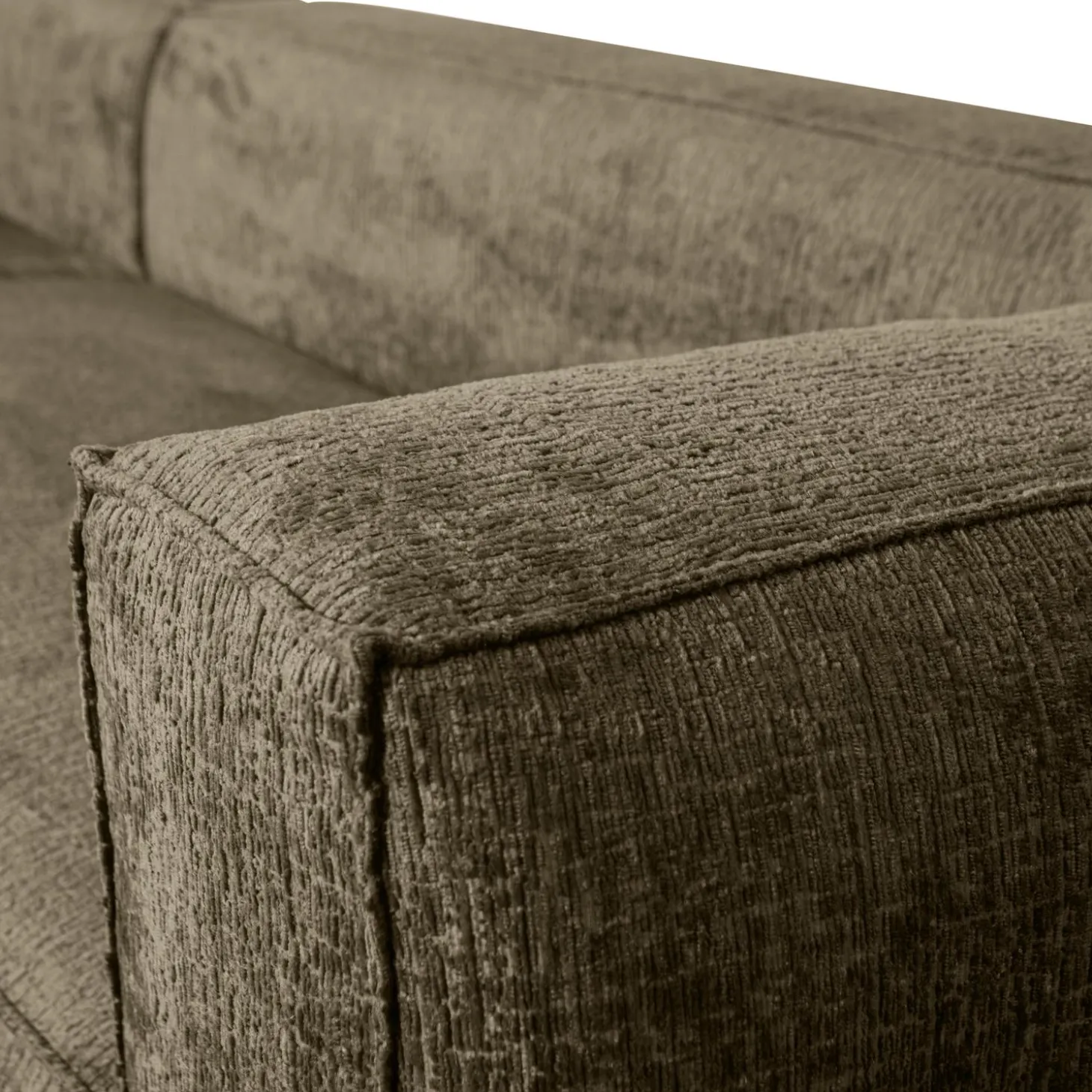 Bean hoekbank links structure velvet moss - Loft24.nl