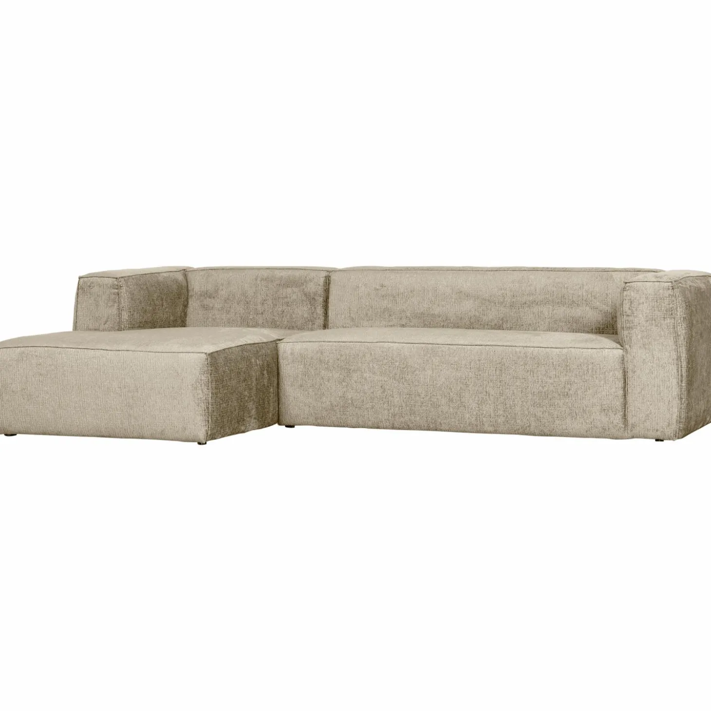 Bean hoekbank links structure velvet buttermilk - Loft24.nl