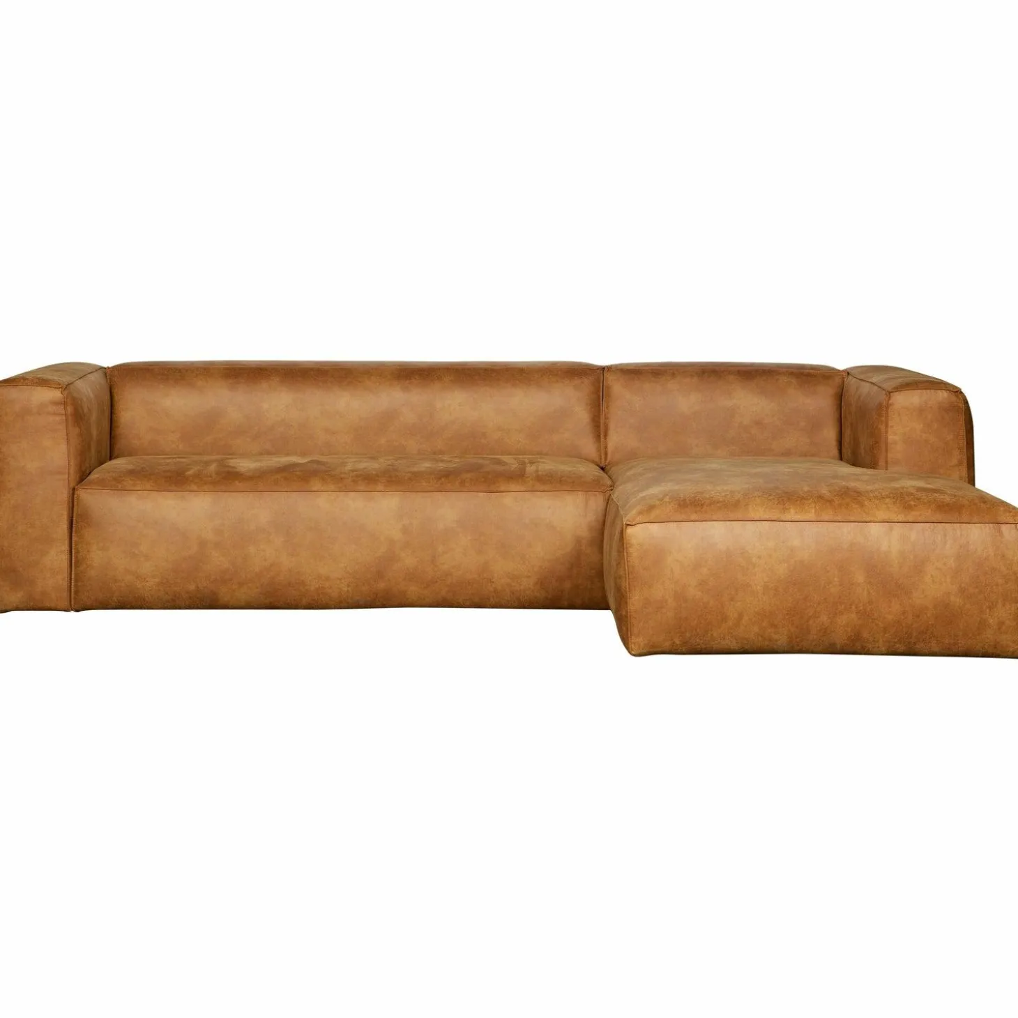 Bean hoekbank rechts cognac - Loft24.nl