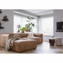 Bean hoekbank rechts cognac - Loft24.nl