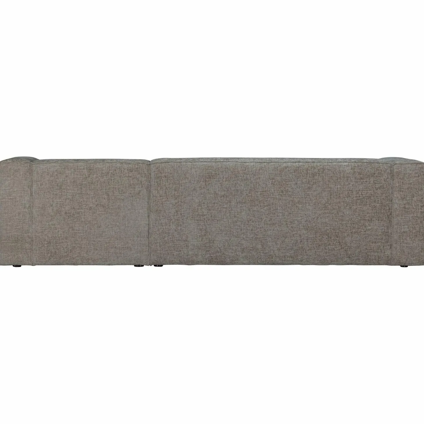 Bean hoekbank rechts grove melange stof travertin - Loft24.nl