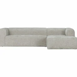 Bean hoekbank rechts grove melange stof naturel - Loft24.nl