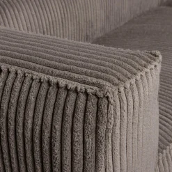 Bean hoekbank rechts grove ribstof mud - Loft24.nl