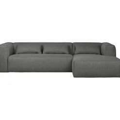 Bean hoekbank rechts incl. kussens middengrijs gemeleerd - Loft24.nl