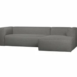 Bean hoekbank rechts incl. kussens middengrijs gemeleerd - Loft24.nl