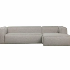 Bean hoekbank rechts incl. kussens lichtgrijs gemeleerd - Loft24.nl