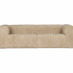 Bean 3,5-zits bank grove ribstof travertin - Loft24.nl