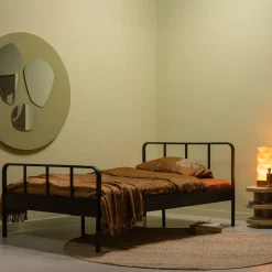 Bed Mees Staal 120x200cm, kleur Zwart - Loft24.nl