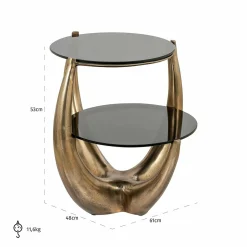 Bijzettafel Aida 61 x 48 cm - Goud - Loft24.nl