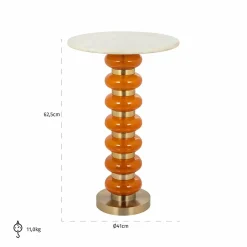 Bijzettafel Barbara Marmer - Orange - Loft24.nl