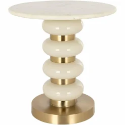 Bijzettafel Boann Marmer - Wit - Loft24.nl