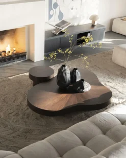 Bijzettafel Bobbie - donkerbruin - 45 x 45 cm - Loft24.nl