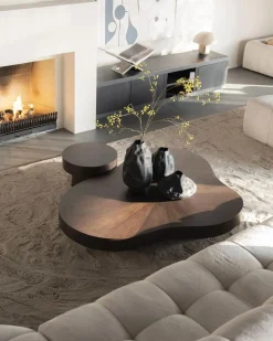 Bijzettafel Bobbie - donkerbruin - 45 x 45 cm - Loft24.nl