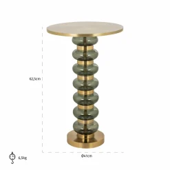 Bijzettafel Bowiene Ø41 cm - Groen - Loft24.nl